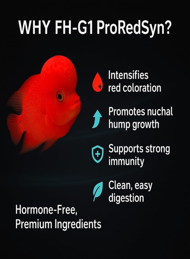 VAYINATO Ocean Free Fh-G1 Pro Redsyn(Original)Flower Horn Fish Food,120G|Natural Colour Enhancer With Nuchal Hump Promoter - Image 2